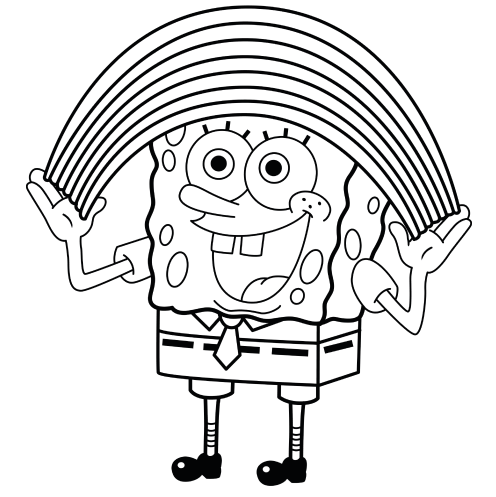 Sponge Bob Rainbow Meme Printable PDF